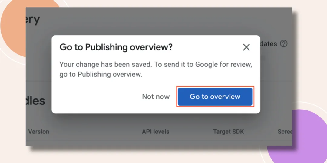 Now, in this pop-up window, click the jump to overview button.